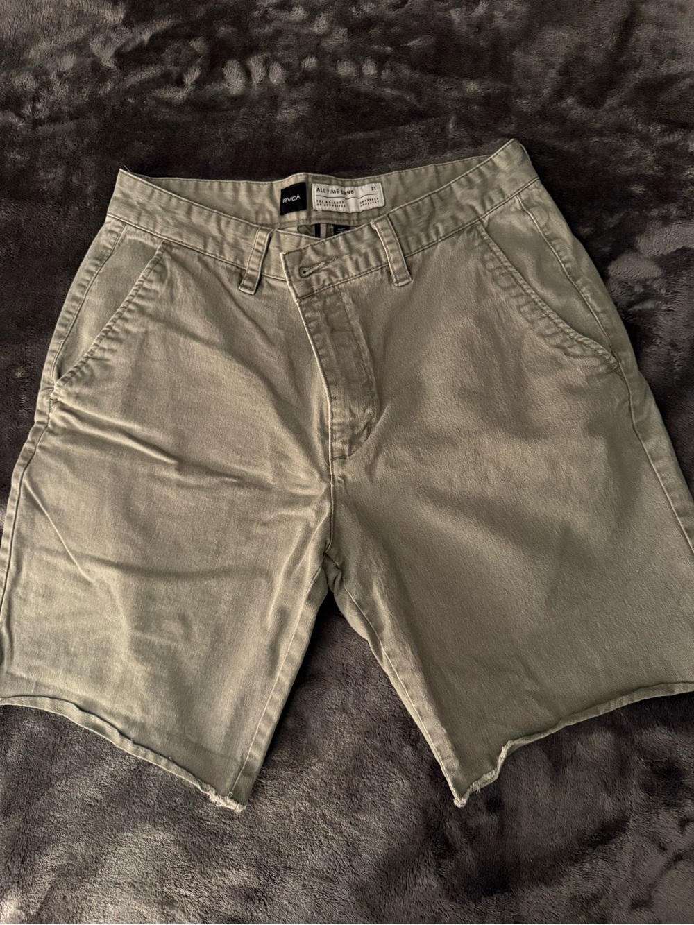 RVCA Men’s Gray Casual Chino Shorts